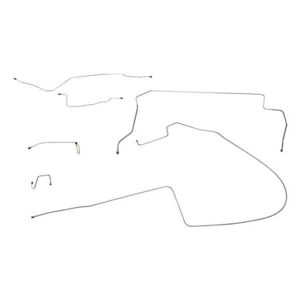 1966 Plymouth Belvedere Satellite, Straight Right Front, Dana 60 Rear Axle, Manual Drum Brake Line Kit 6pc, Stainless