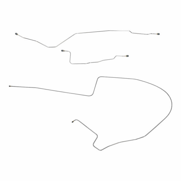 1967 Plymouth Belvedere GTX Satellite, Straight in Middle of Line, Dana 60 Rear Axle, Manual Disc Brake Line Kit 7pc, Stainless