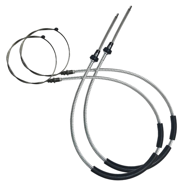 1965 Ford Mustang Rear Parking Brake Cable Pair Stainless