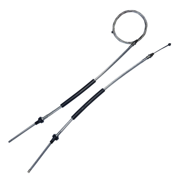 Ford Brake Cables 1969-70 Ford Mustang Rear Parking Brake Cable Pair - One Long, One Short Inner, Stainless