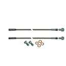 Pair Of Stainless Steel Flex Hose 12" 3an Female to 7/16-20" Banjo And Bolts