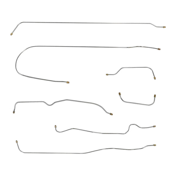 1970 Saab Sonett III Complete Brake Line Kit 8pc, OE Steel