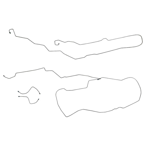2003-07 Saturn Ion 103.2" WB Front Disc/Rear Drum w/ABS Mid Chassis Brake Line Kit 4pc, Stainless