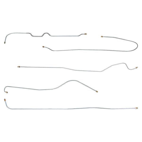 1936-37 Studebaker Dictator Coupe Manual Drum Brake Line Kit 5pc, OE Steel