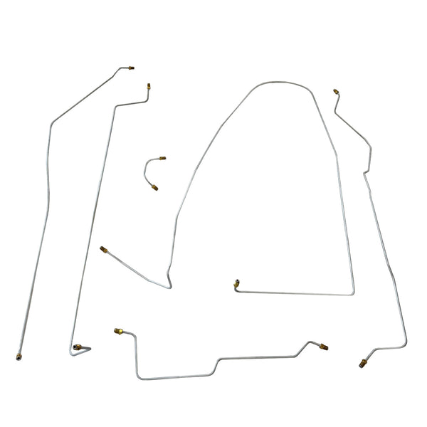 1959-64 Studebaker Lark 113" WB w/o Hill-Holder Brake Line Kit 6pc, OE Steel