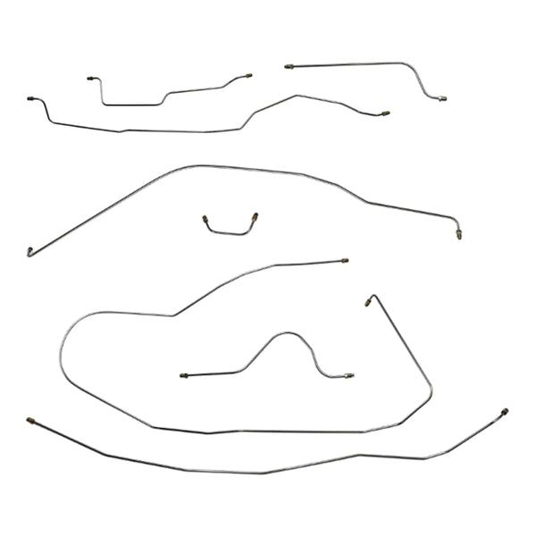 1963-64 Studebaker Avanti 2DR 109" WB Without Hill-Holder Brake Line Kit 6pc, OE Steel