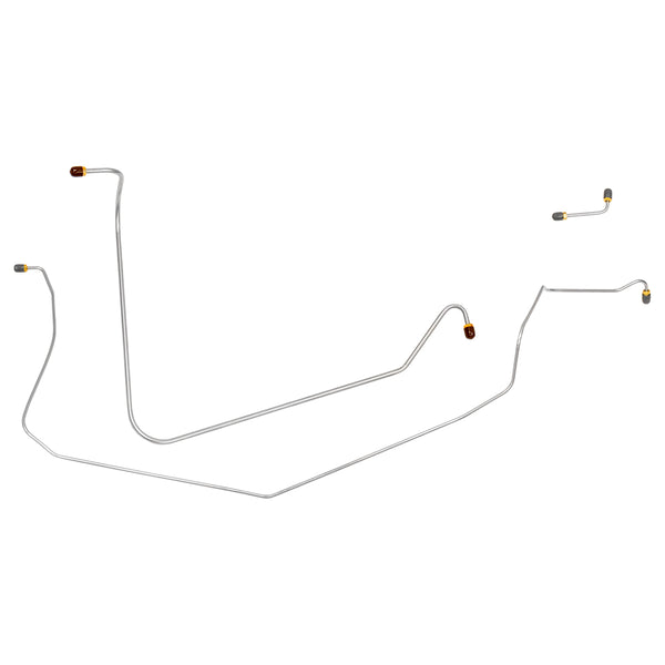 1965-66 Chevrolet Corvette Manual Brake Front Brake Line Kit 3pc Stainless