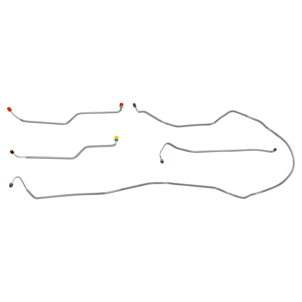 1974-82 Chevrolet Corvette Power Front Brake Line Kit 4pc Stainless