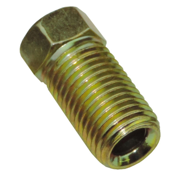 Tube Nut 3/8"-24 Long Threads For 3/16" Tube, Gold