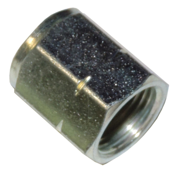 12mmX1.0 Female Silver Zinc Hex Head 9/16 OAL .670 Tube Nut