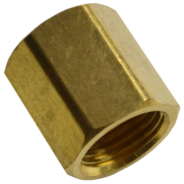 Brass Tube Union, 5/8"-18 Female Thread Both Sides 3/8" Tube