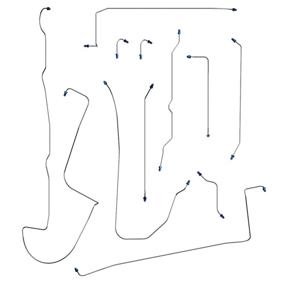 1980-91 Volkswagen Vanagon Complete Brake Line Kit 10pc, OE Steel