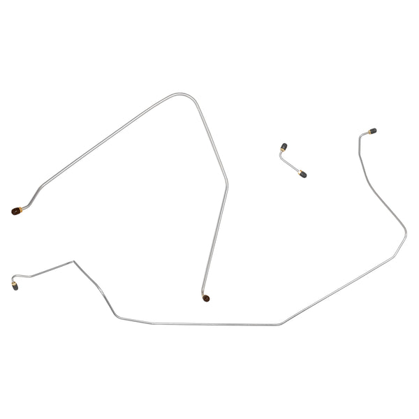 1965-66 Chevrolet Corvette Power Brake Front Brake Line Kit 3pc OE Steel