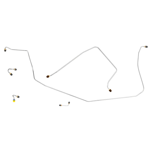 1968 Chevrolet Corvette Manual Front Brake Line Kit 5pc OE Steel