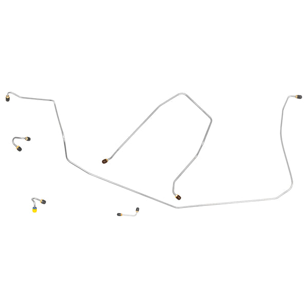 1968 Chevrolet Corvette Power Front Brake Line Kit 5pc OE Steel