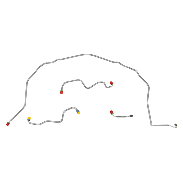 1970-73 Chevrolet Corvette Power Front Brake Line Kit 4pc OE Steel